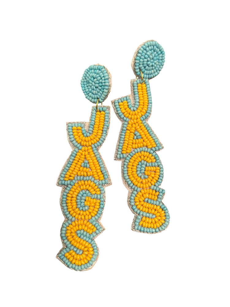 Customized Game Day Earrings-Blue