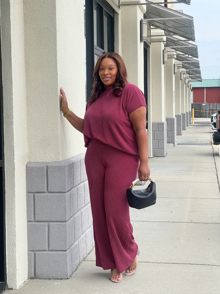 New Lounge Set Plus-Burgundy