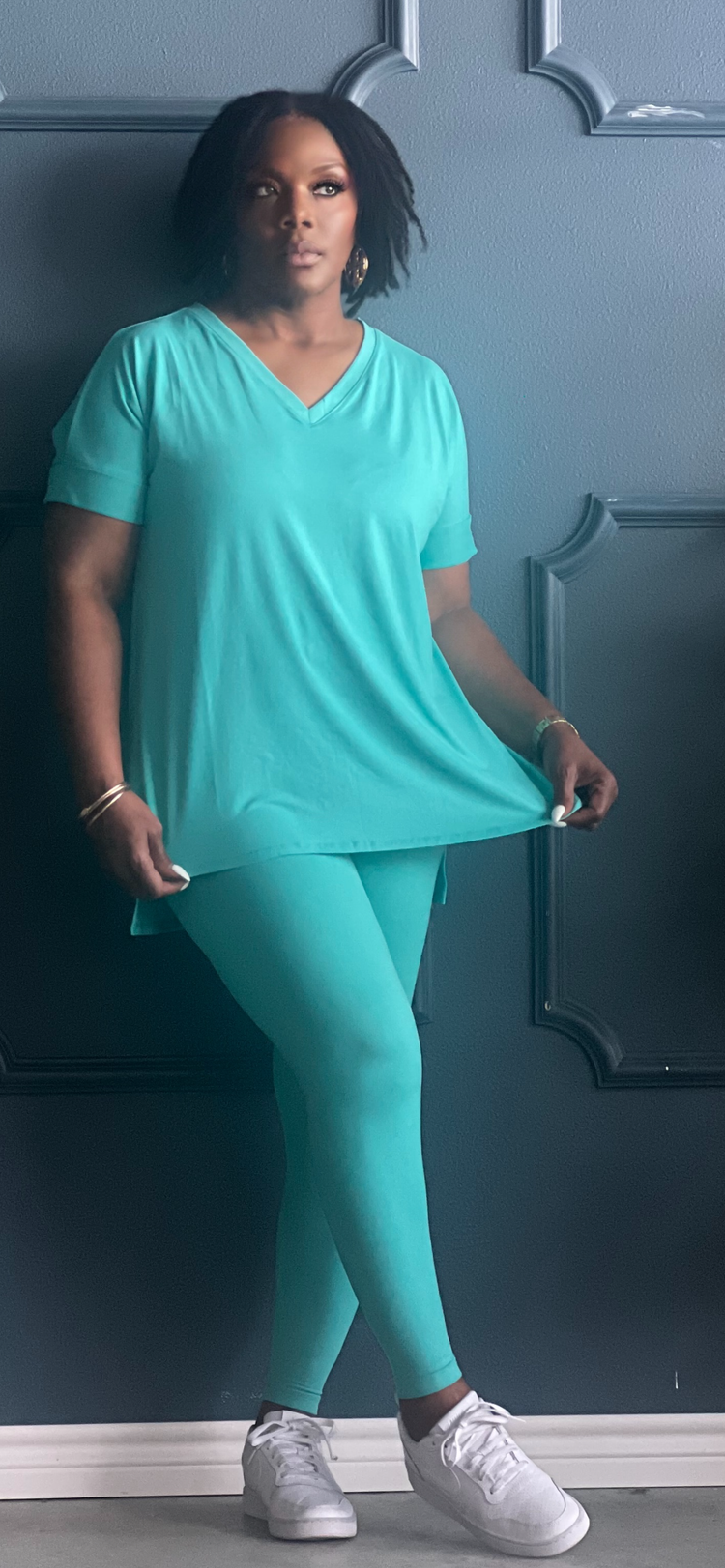 Spring Comfy Set-Turquoise