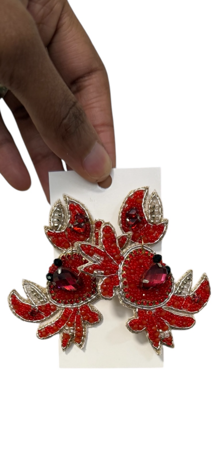 Beaded Crab Earrings Alc