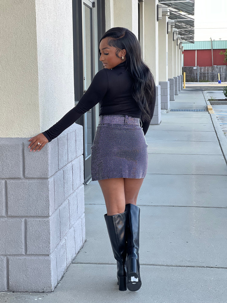Elegant Stoned (Studs) Mini Skirt