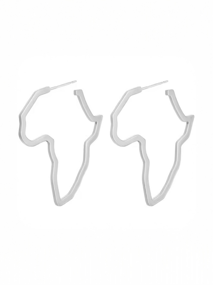 African Earrings Silver