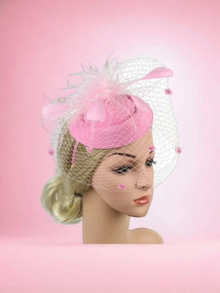Lt Pink Fascinator Hat