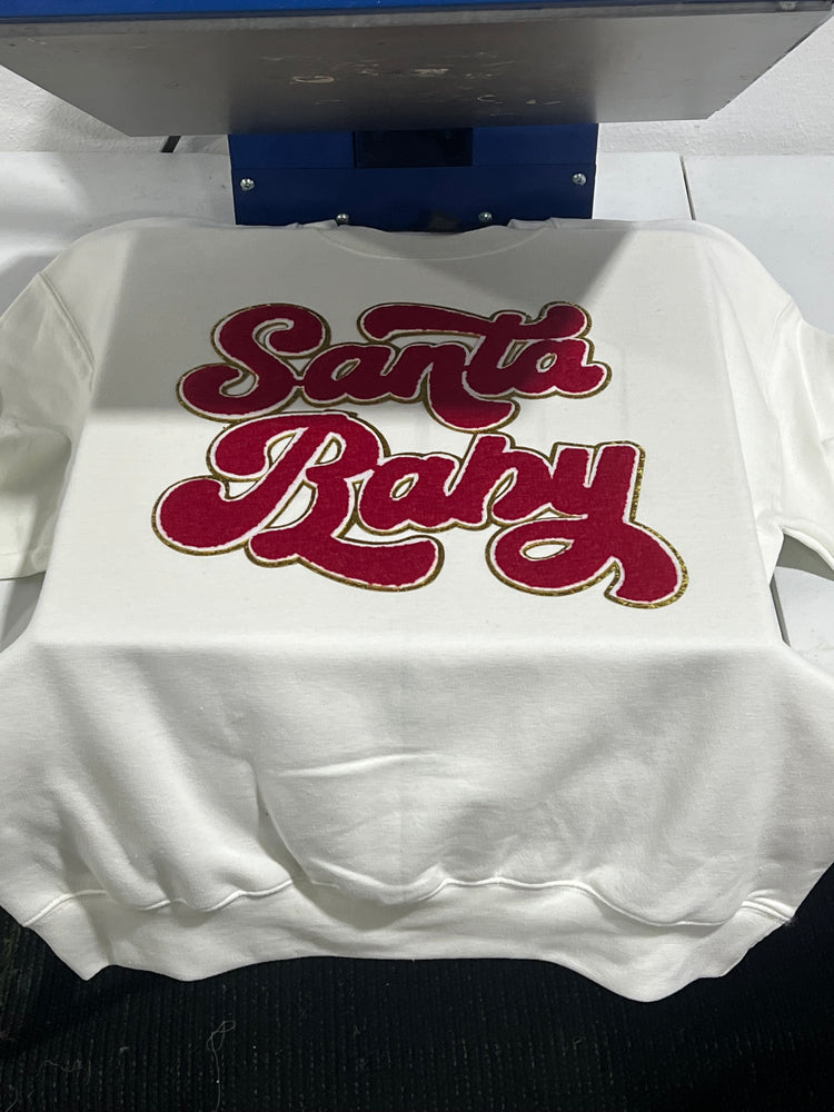 Santa Baby Patch Sweatshirt-White