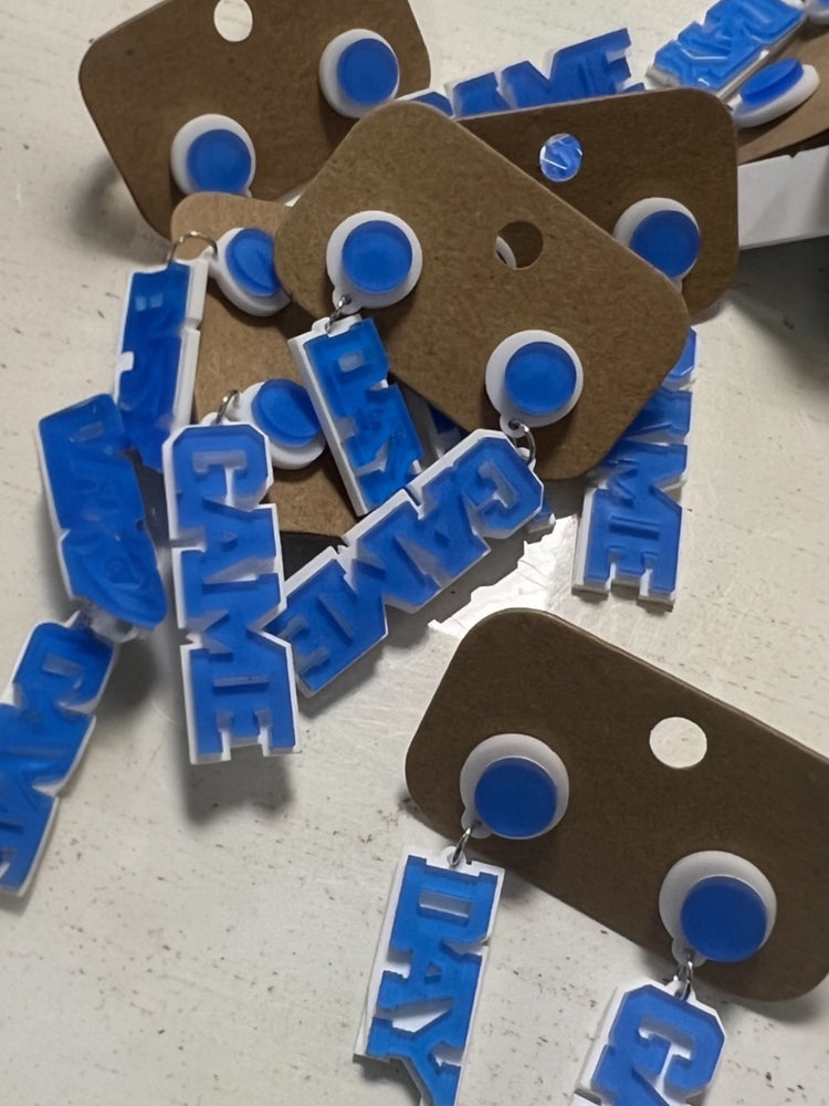 Game Day Earrings (Blue)