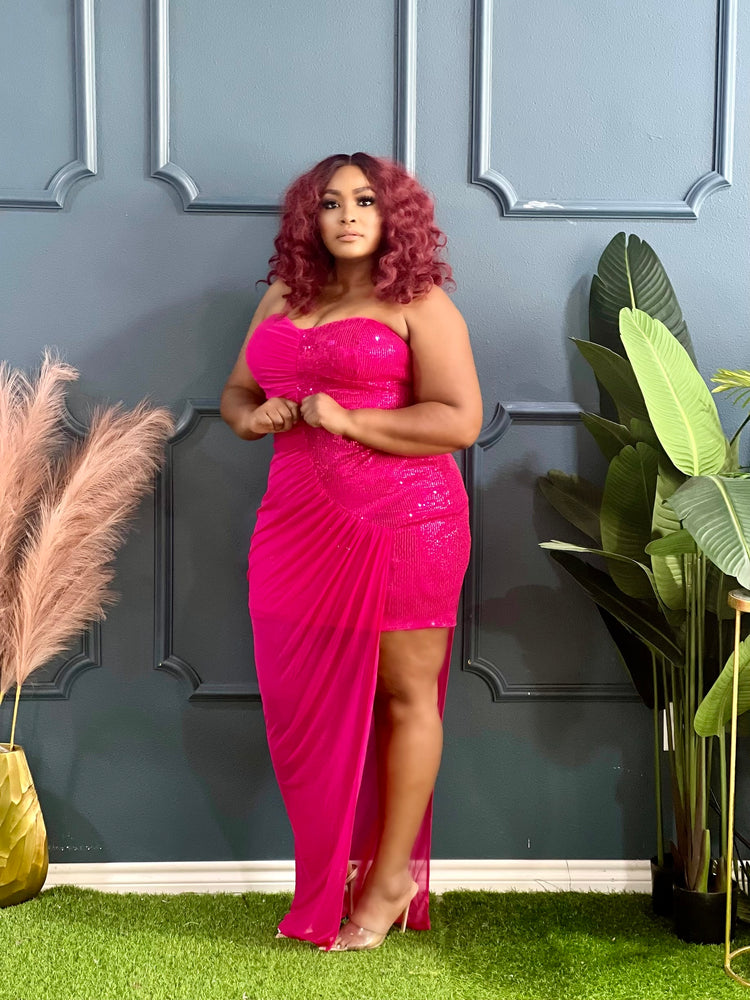 Star Dress Plus-Pink