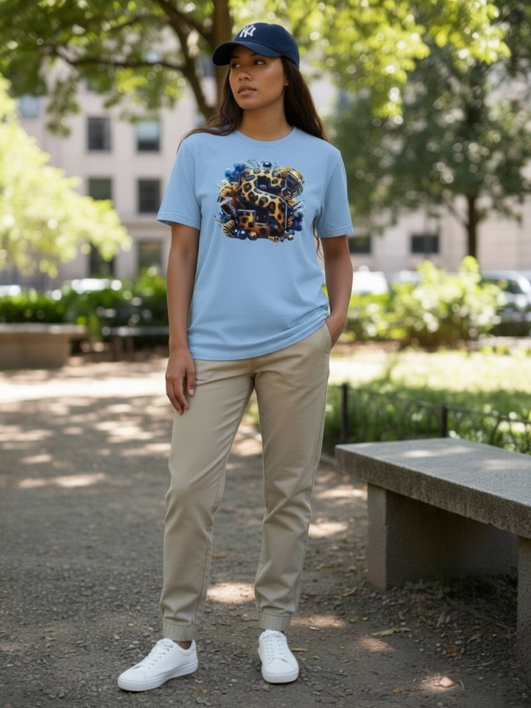 New Game Day Tee Shirt Reg/Plus-Columbia Blue (Printed S)