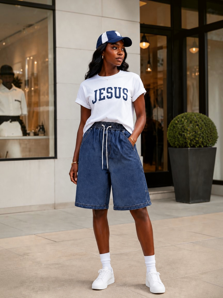 Denim Cargo Jorts