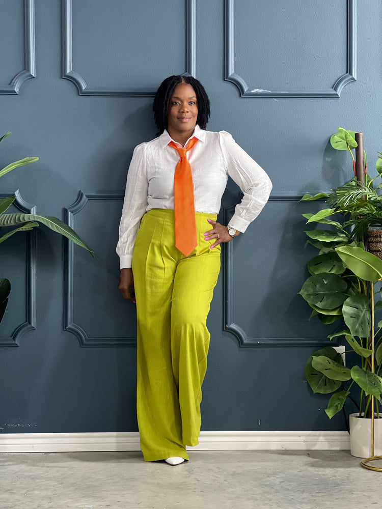 Something New Linen Pants-Citron