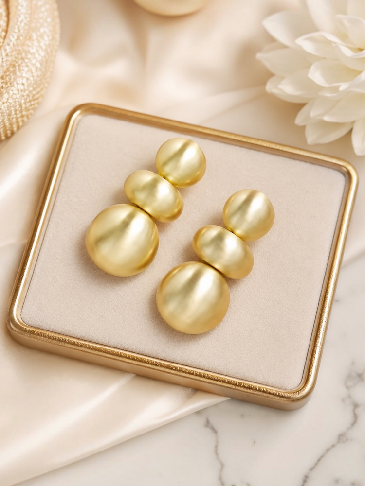 Matte Triple Beauty Earrings