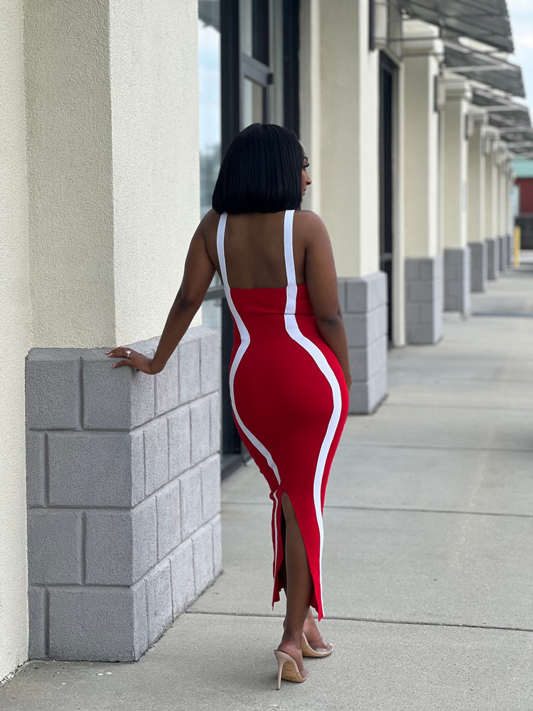 Our Cami Midi Dress (Red)