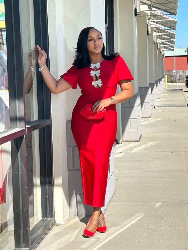 Red Bandage Holiday Dress