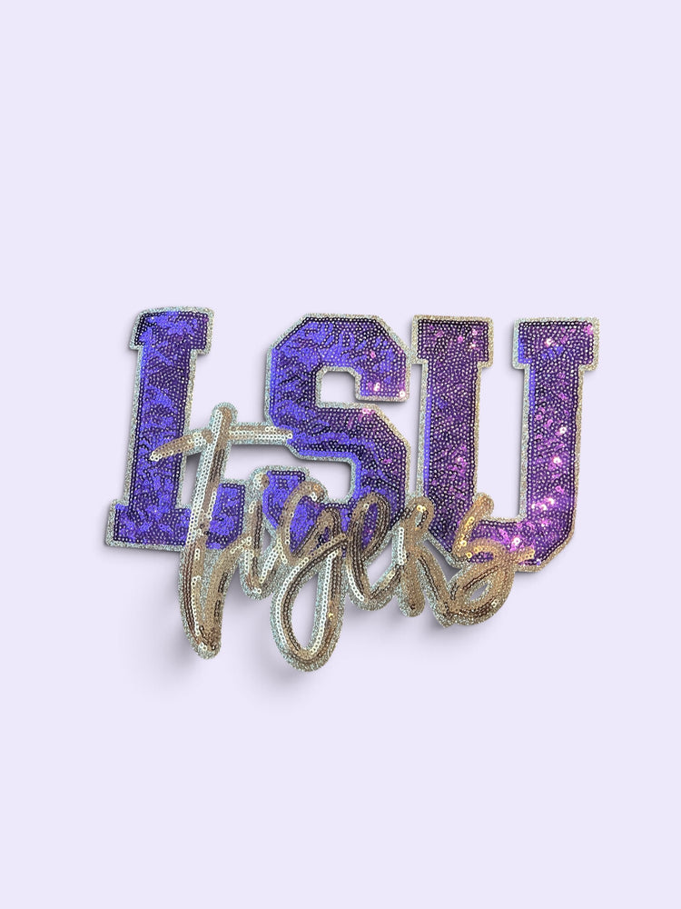 DIY LSU Tigers Sequin Patch