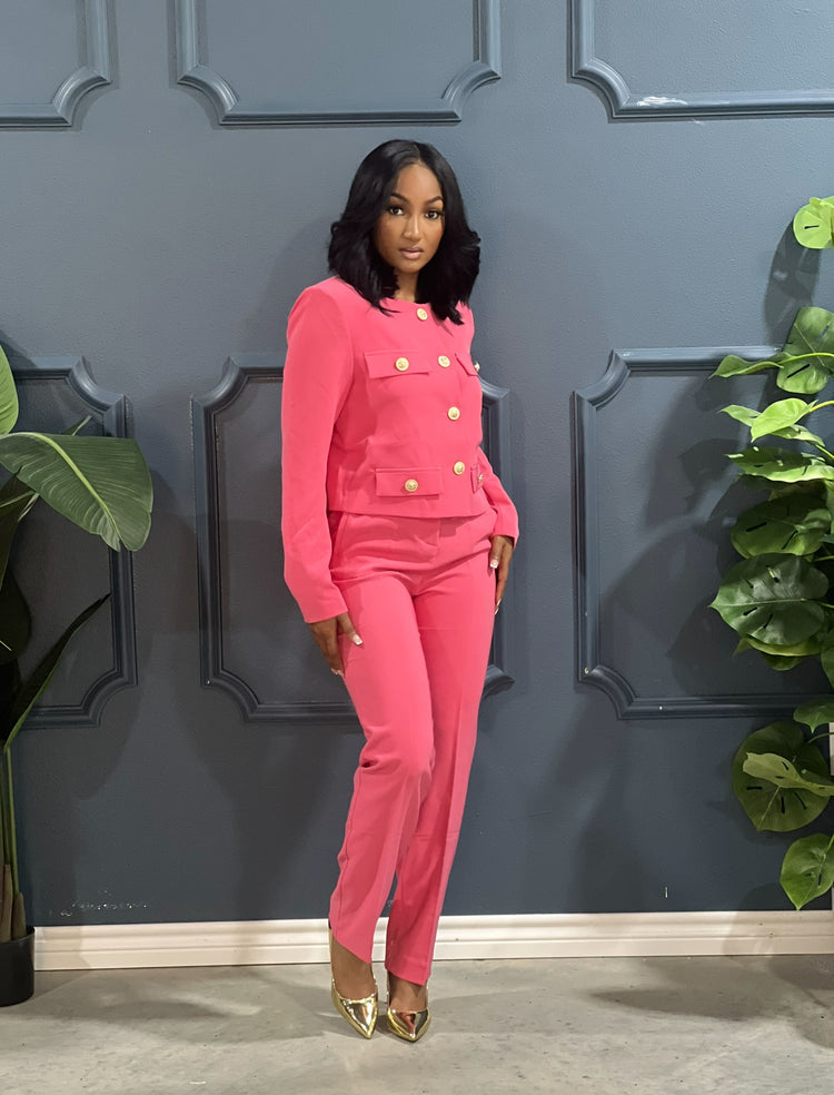 On Board Suit Set-Pink