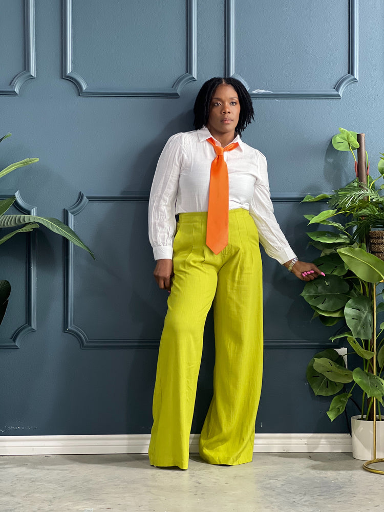 Something New Linen Pants-Citron