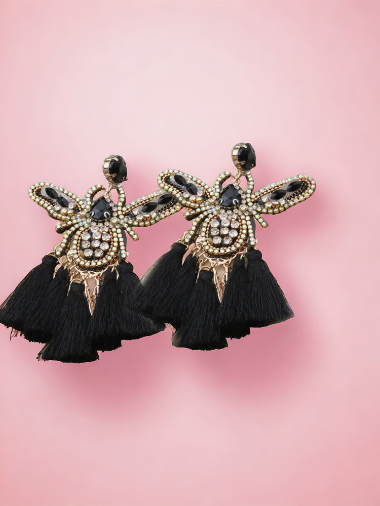 Black Butterfly Earrings