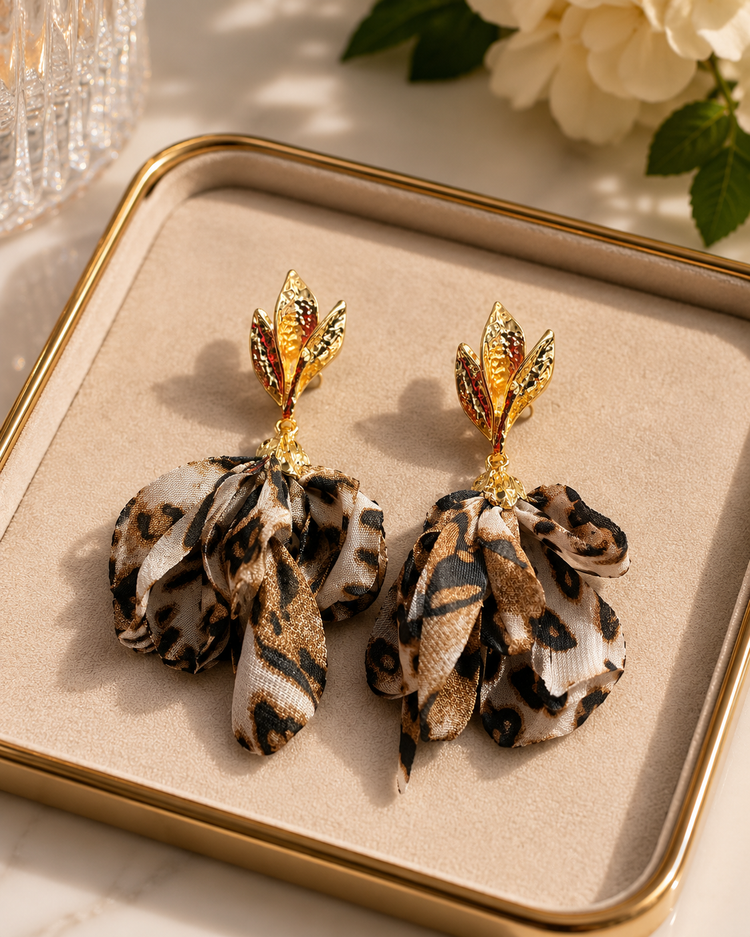 Flopping Leopard Earrings