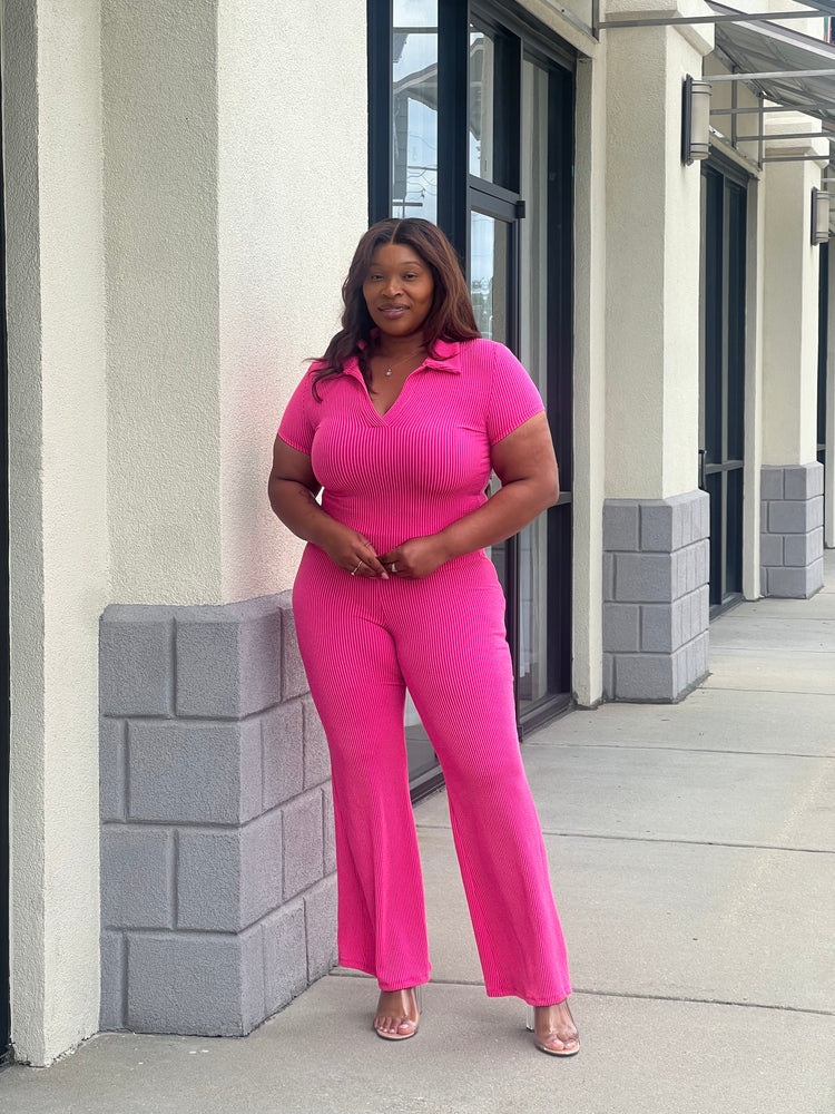 Our Ribbed Set Plus (Hot Pink)