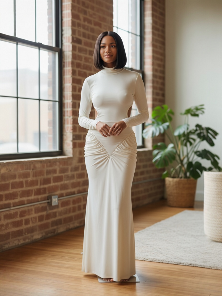 Unsealed Maxi Dress (Cream)