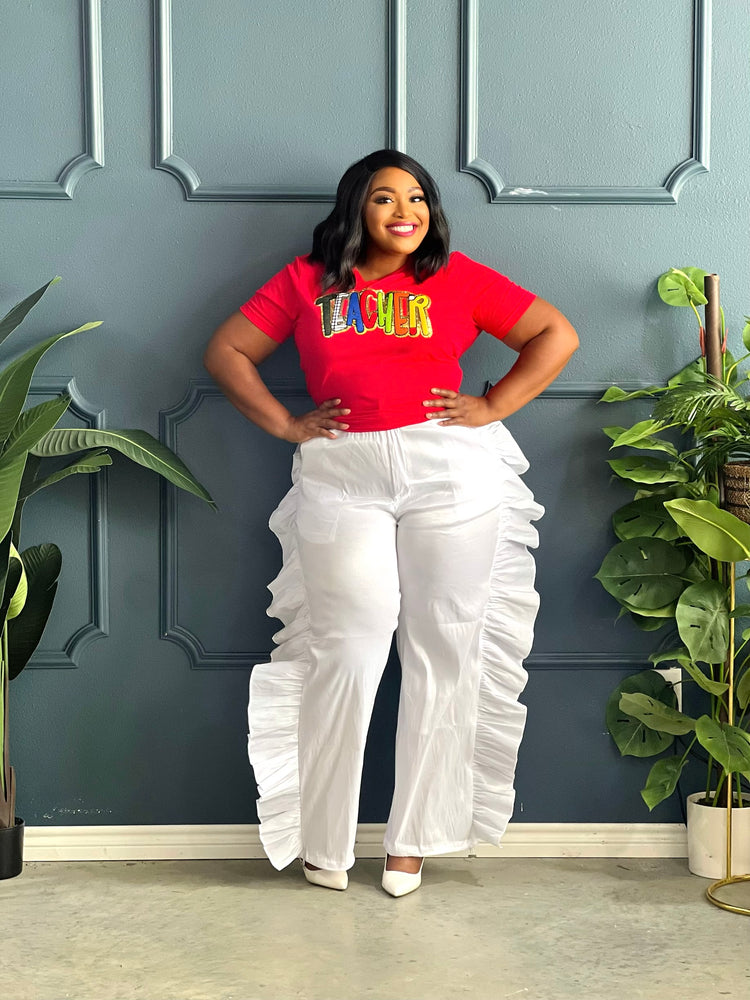 Drama Pants Plus-White