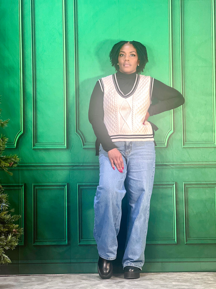 Preppy Sweater Vest Top