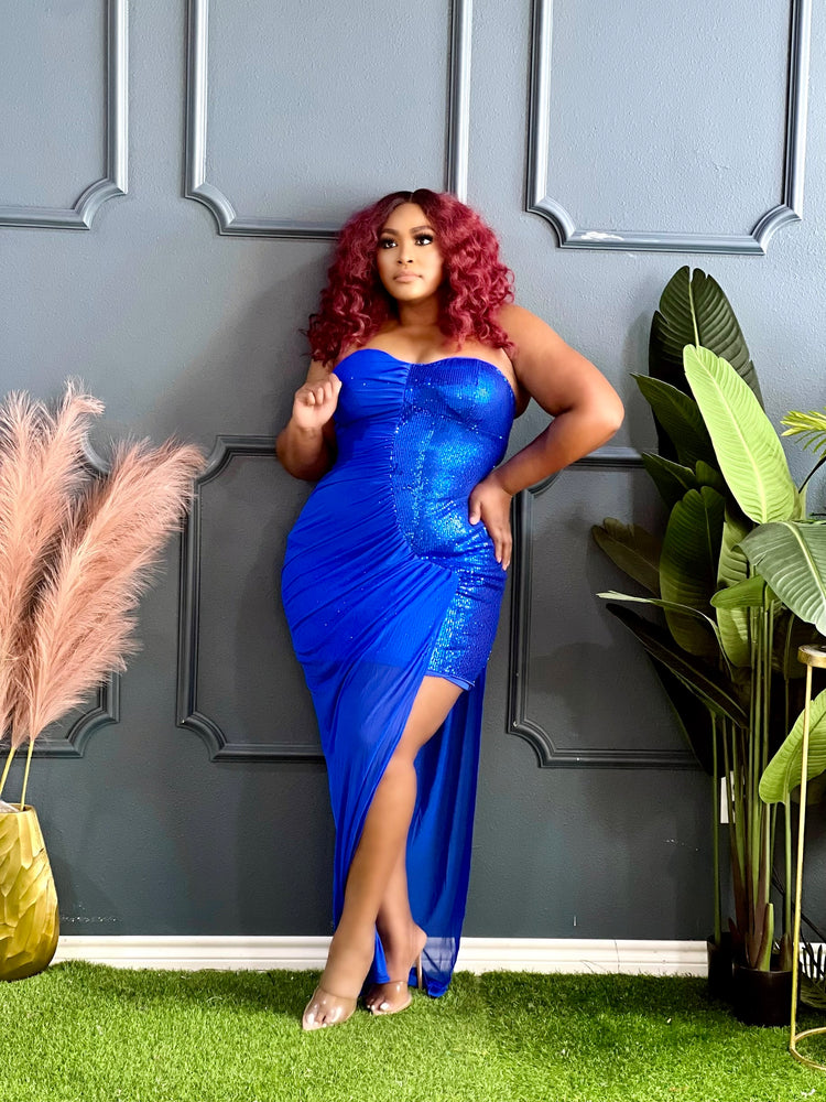 Star Dress Plus-Royal Blue