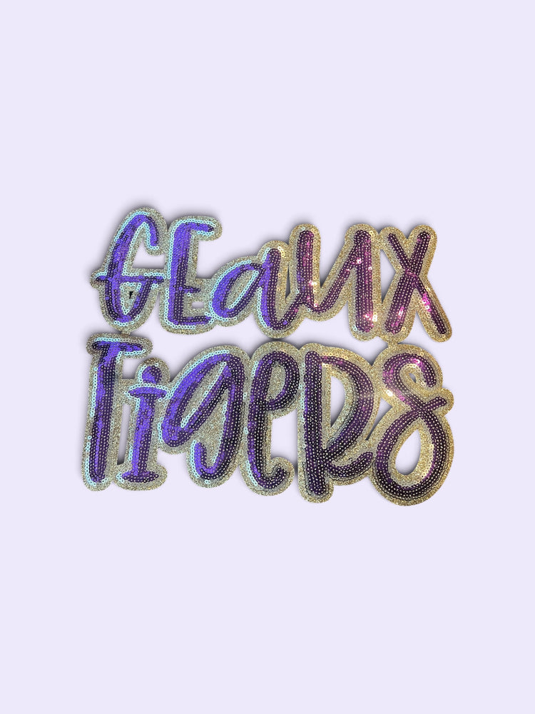 DIY Geaux Tigers Sequin Patch