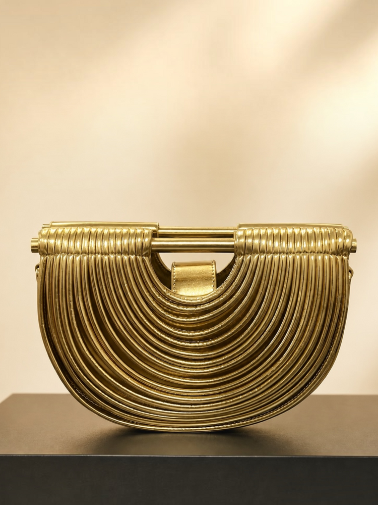 Barrel Handbag-Gold