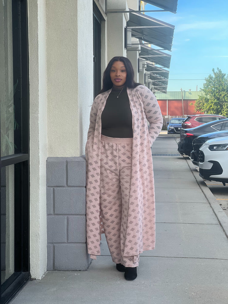 New Duster Set Plus-Mauve