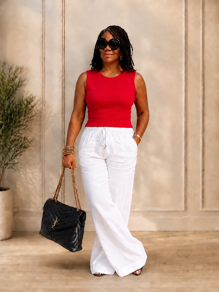Soft Red Tank Top Shirt