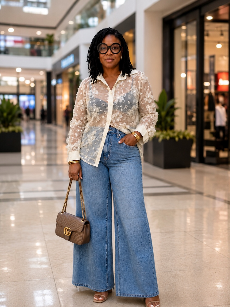 Apricot Petal Blouse Top