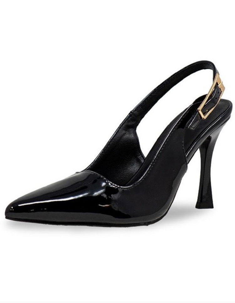 New Slingback Heels-Black