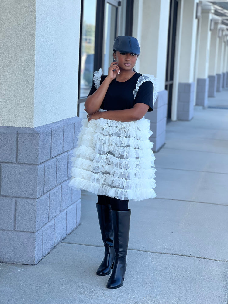 New Tulle Shirt Dress