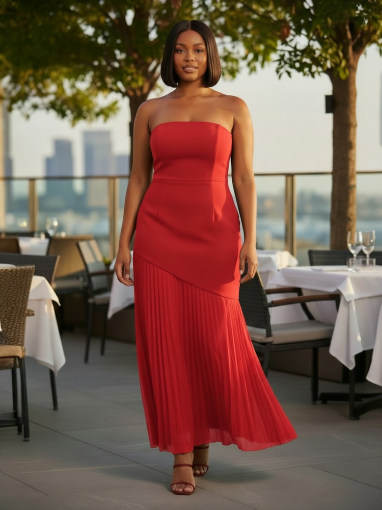 Essence Bandage Maxi Dress (Red)
