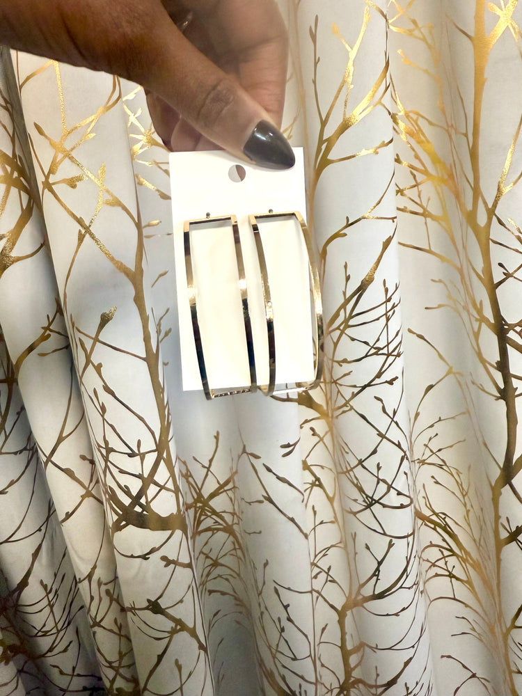 Gold Jazzy Hoop Earrings Alc