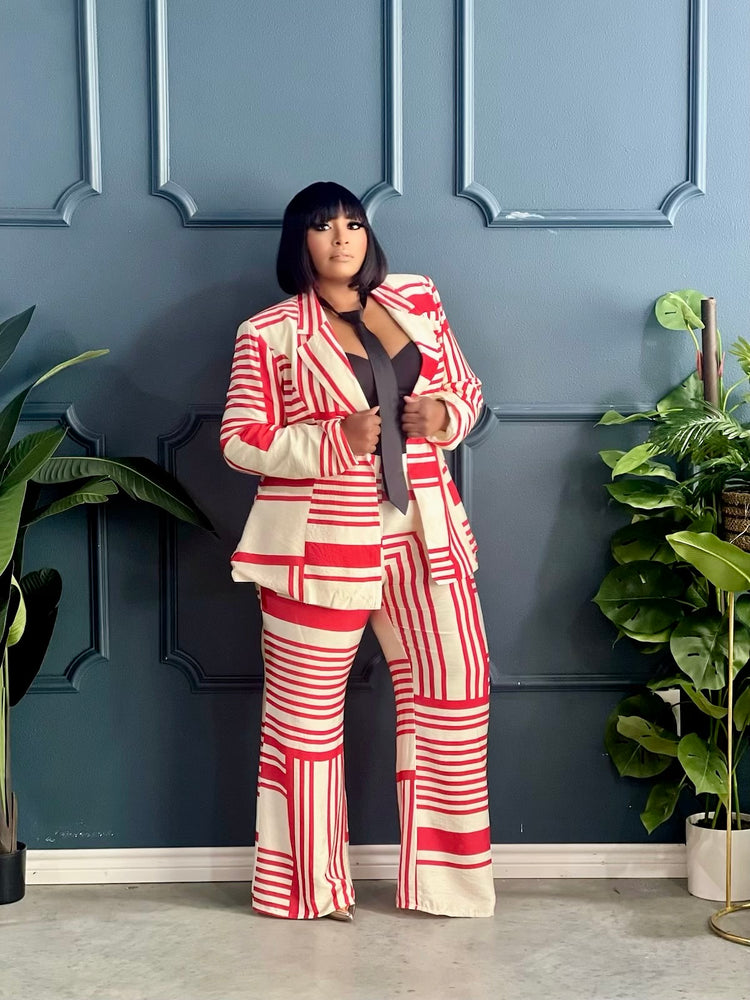 Abstract Suit Plus-Red