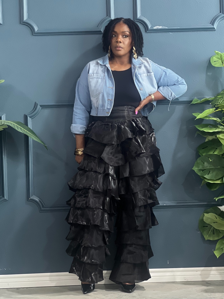 Black Tier Pants Reg/Plus