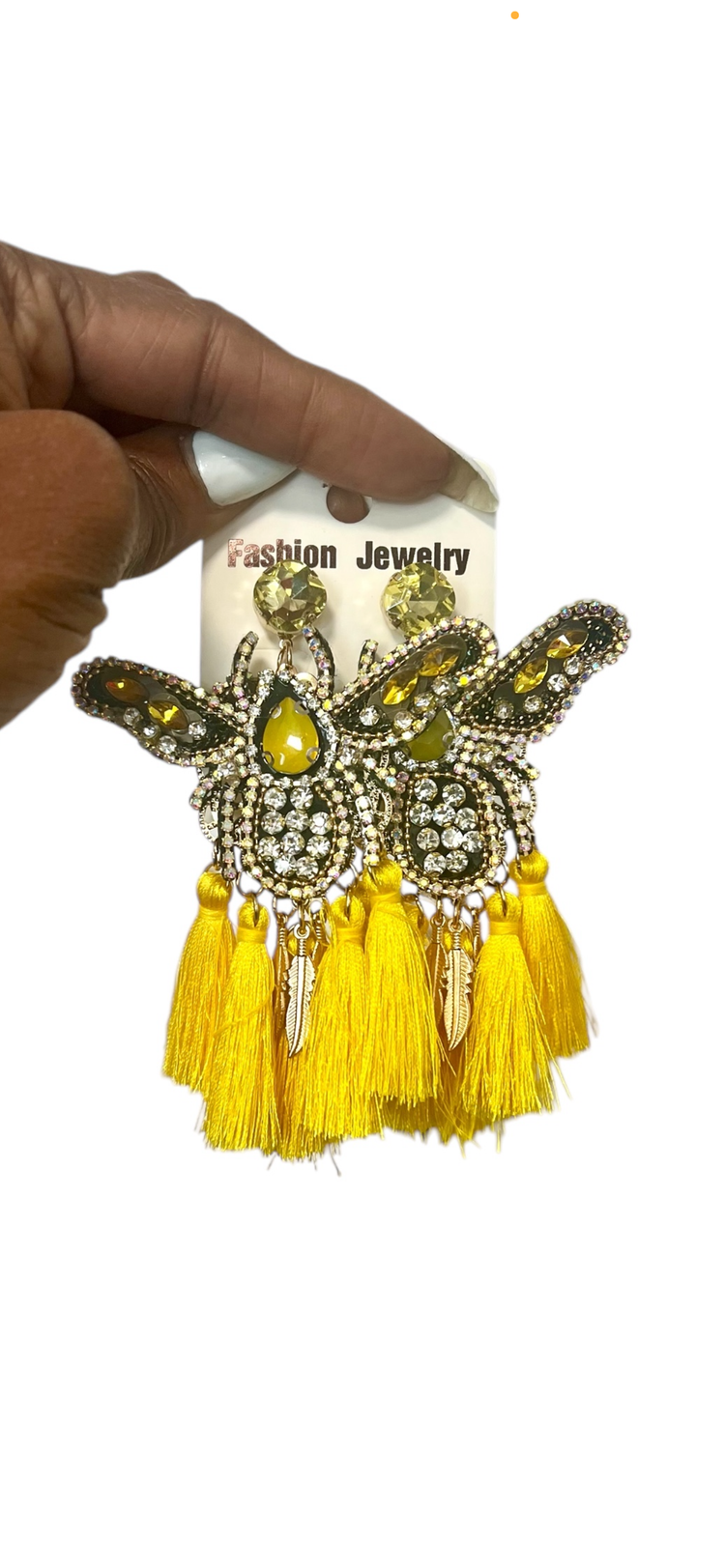 Yellow Butterfly Earrings Alc