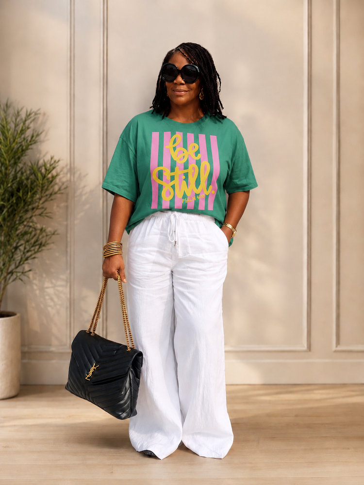 Be Still Tee Shirt-Green