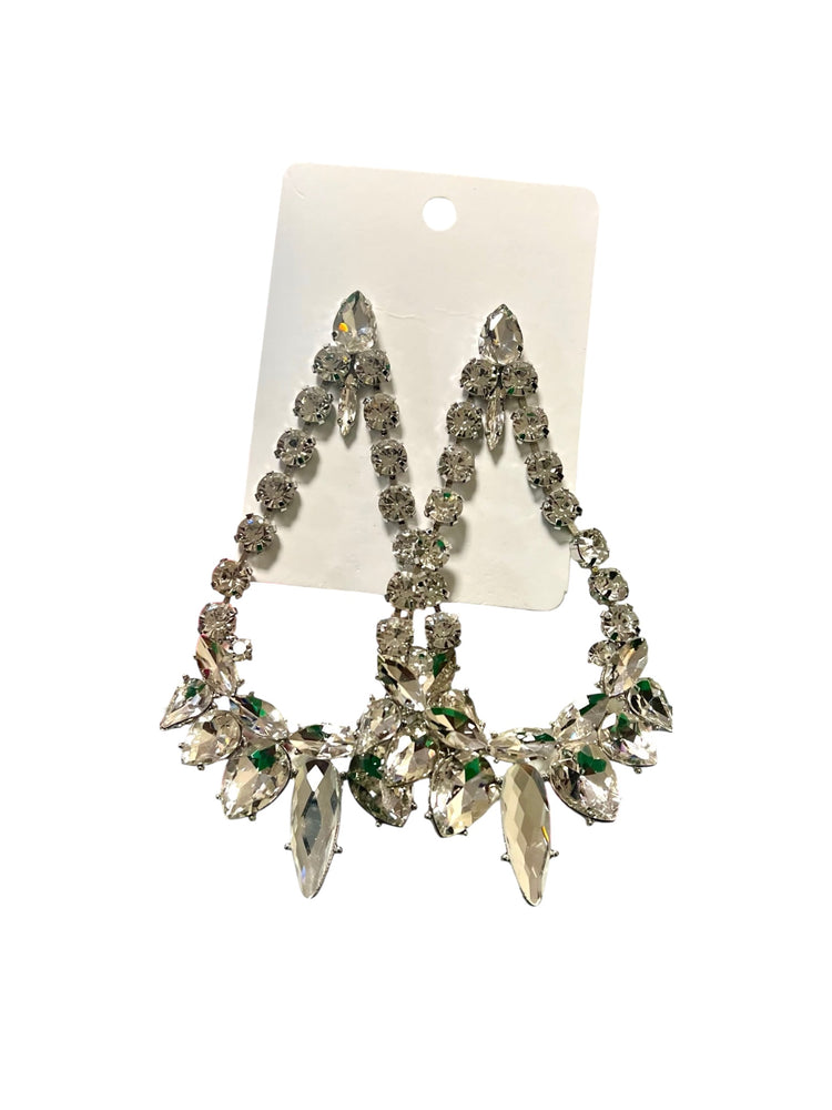 Drama Queen Earrings-Clear Alc