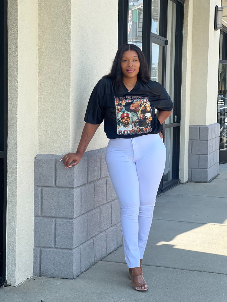 Breezy Bowl Jersey Top-Black