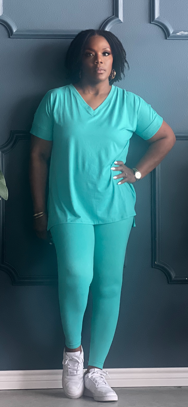 Spring Comfy Set-Turquoise