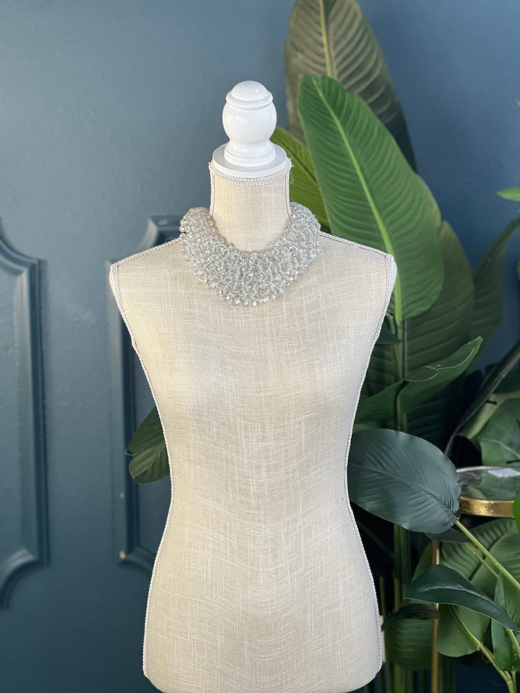 New Clear Iridescent Bib Necklace