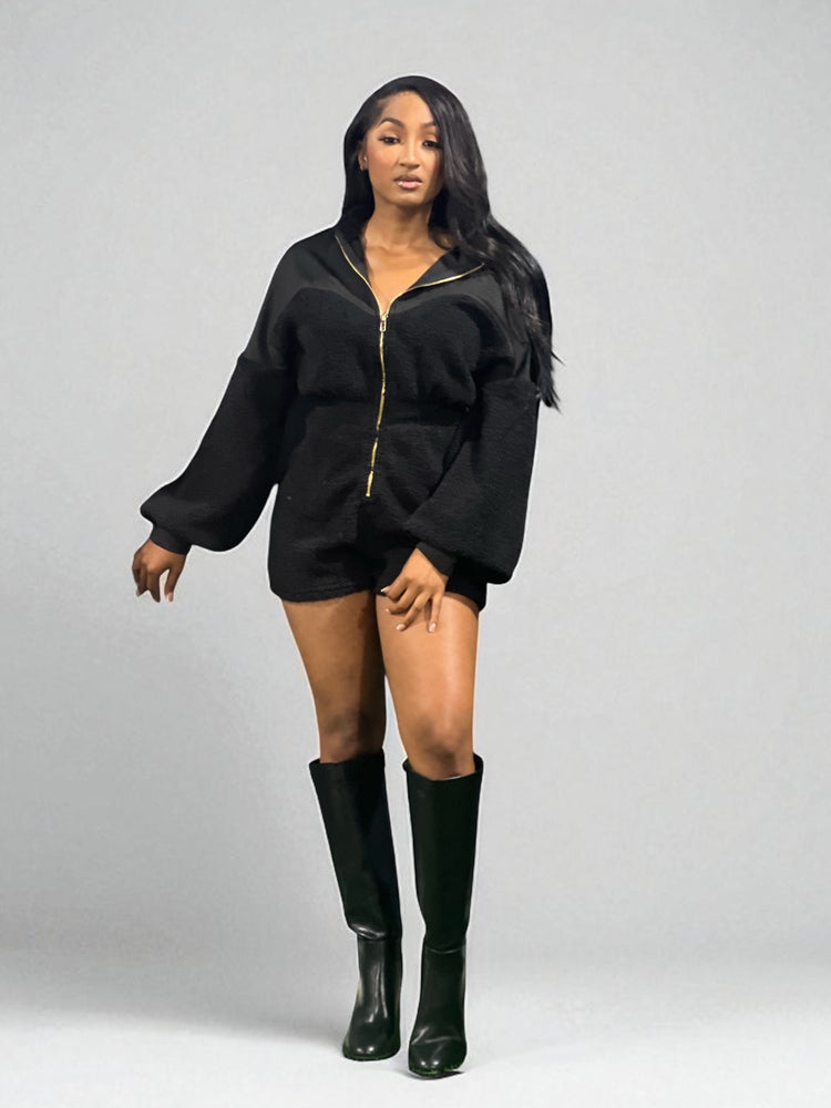 Seasonal Romper-Black