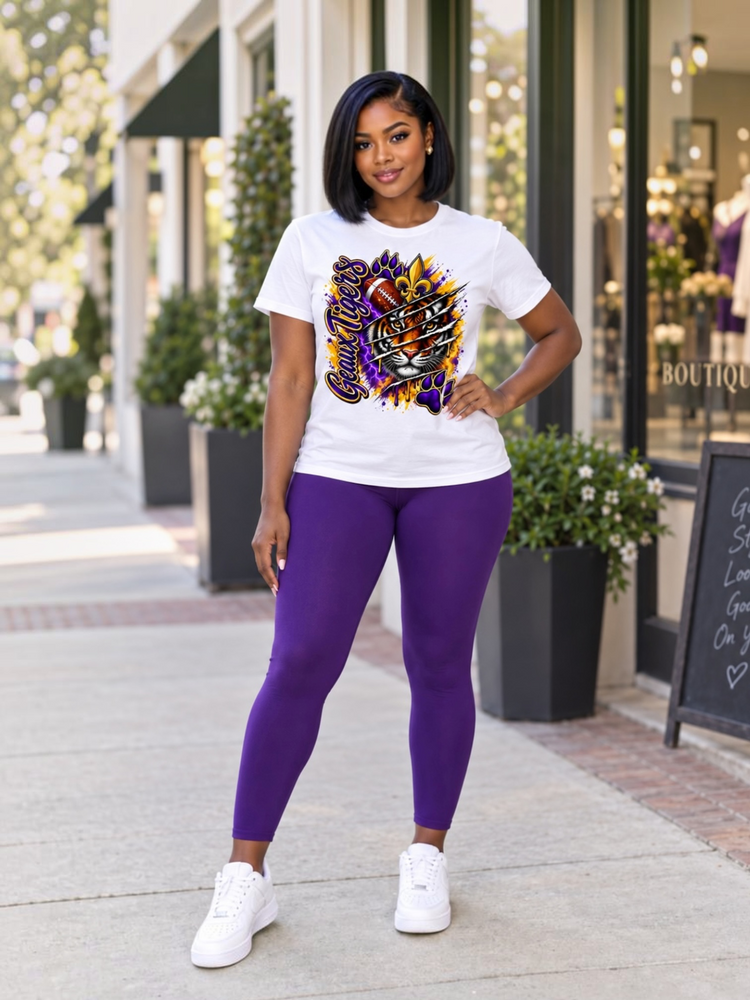 Geaux Tigers Tee Shirt-White