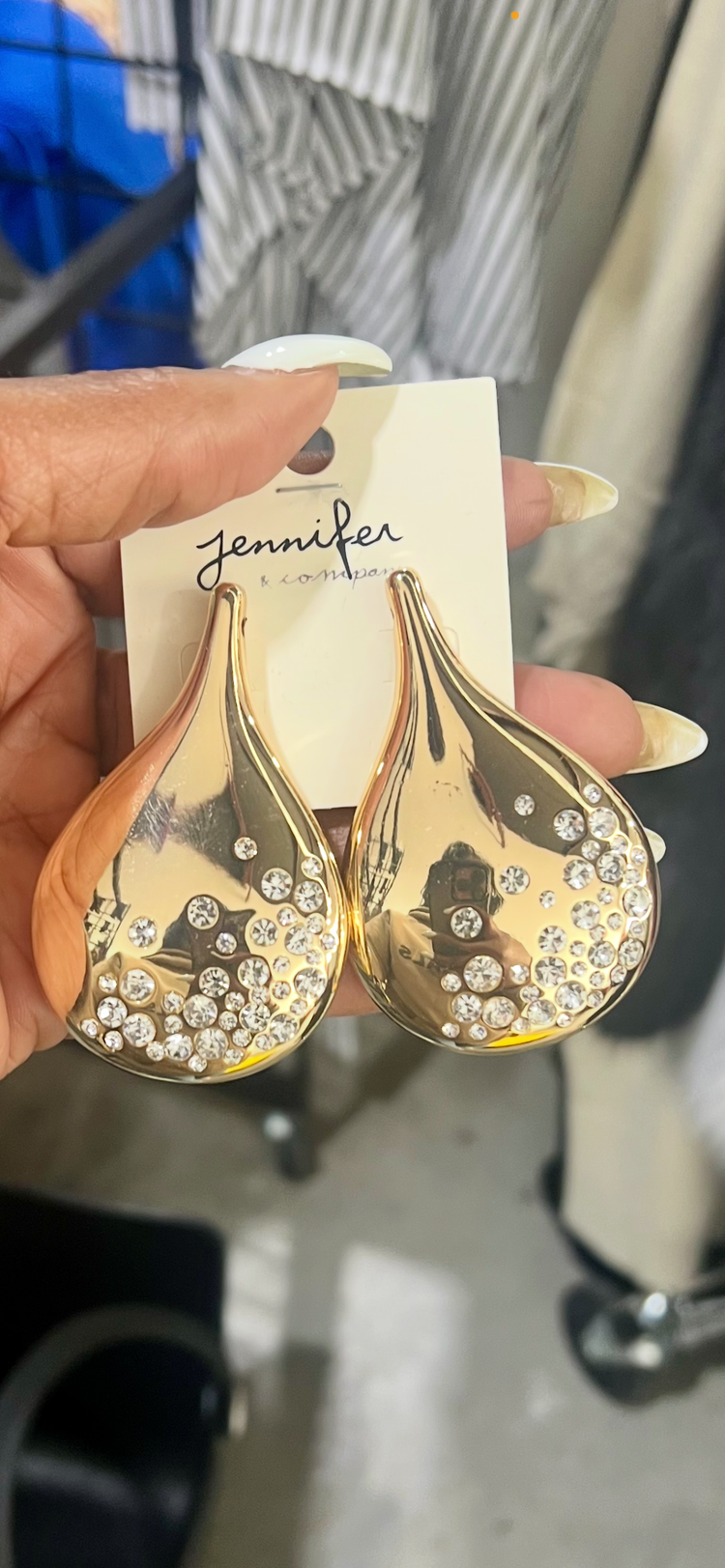 Jumbo Jewel Gold Earrings