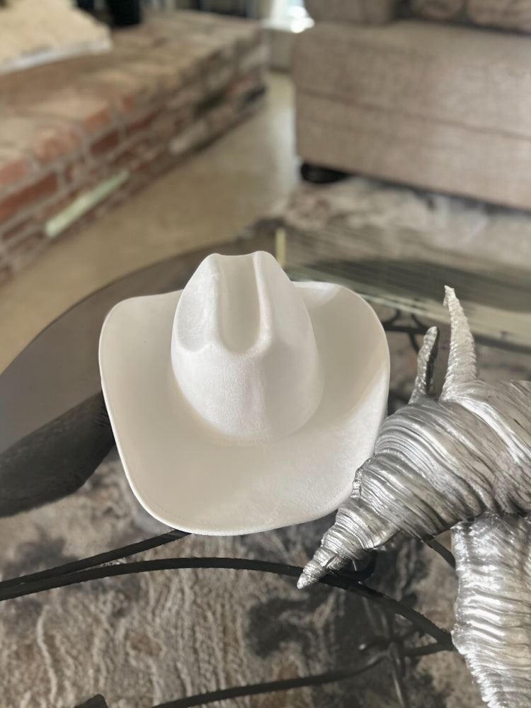 Western Hat-Plain White (Off white)