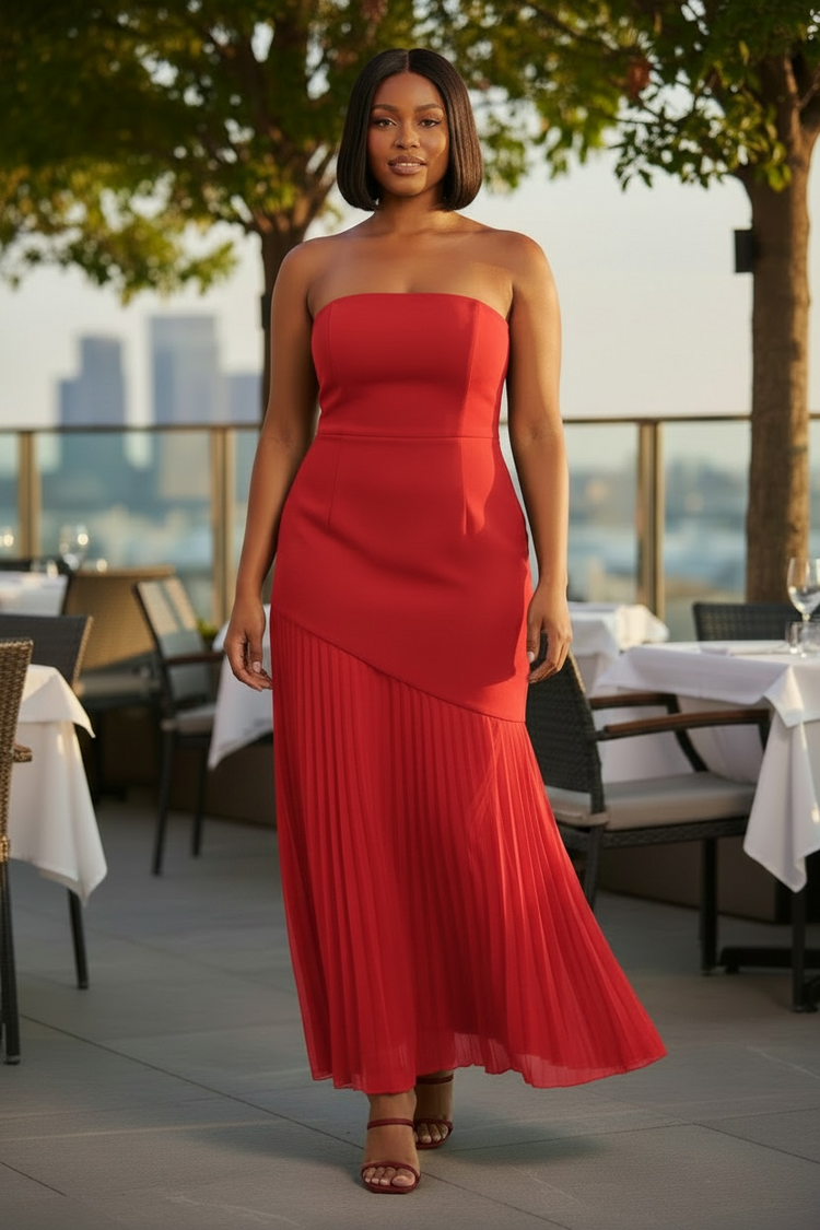 Essence Bandage Maxi Dress (Red)