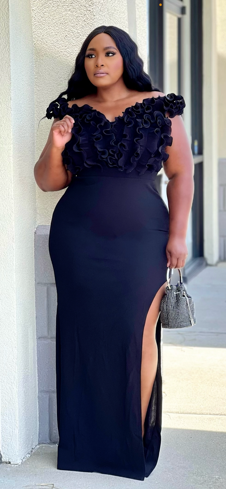 Ruffles On Me Gown Plus