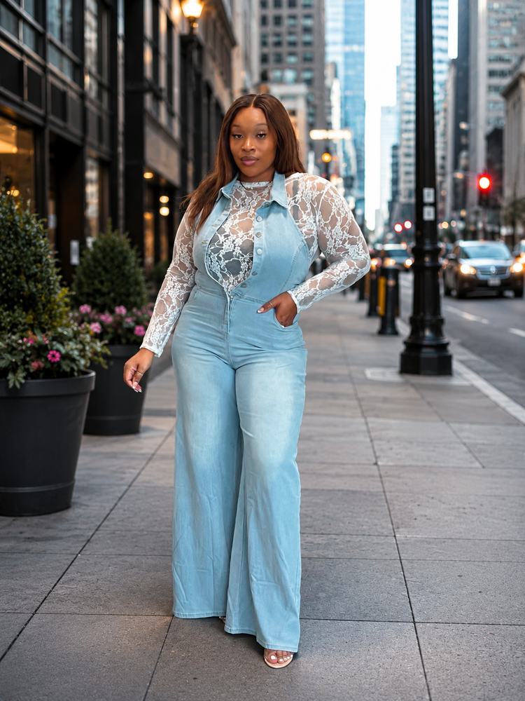 Washed Out Halter Jumpsuit